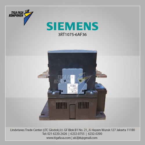 3RT1075-6AF36 MC 400 A 200 kW / 400 V AC (50-60 Hz) / DC Uc: 110-127 V