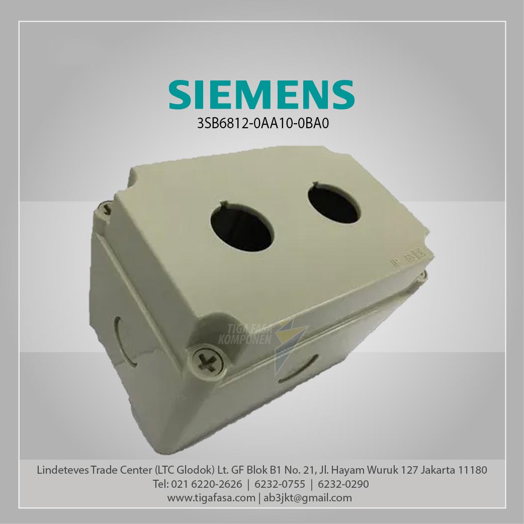 3SB6812-0AA10-0BA0 Push Button 2 command point Gray , empty enclosure