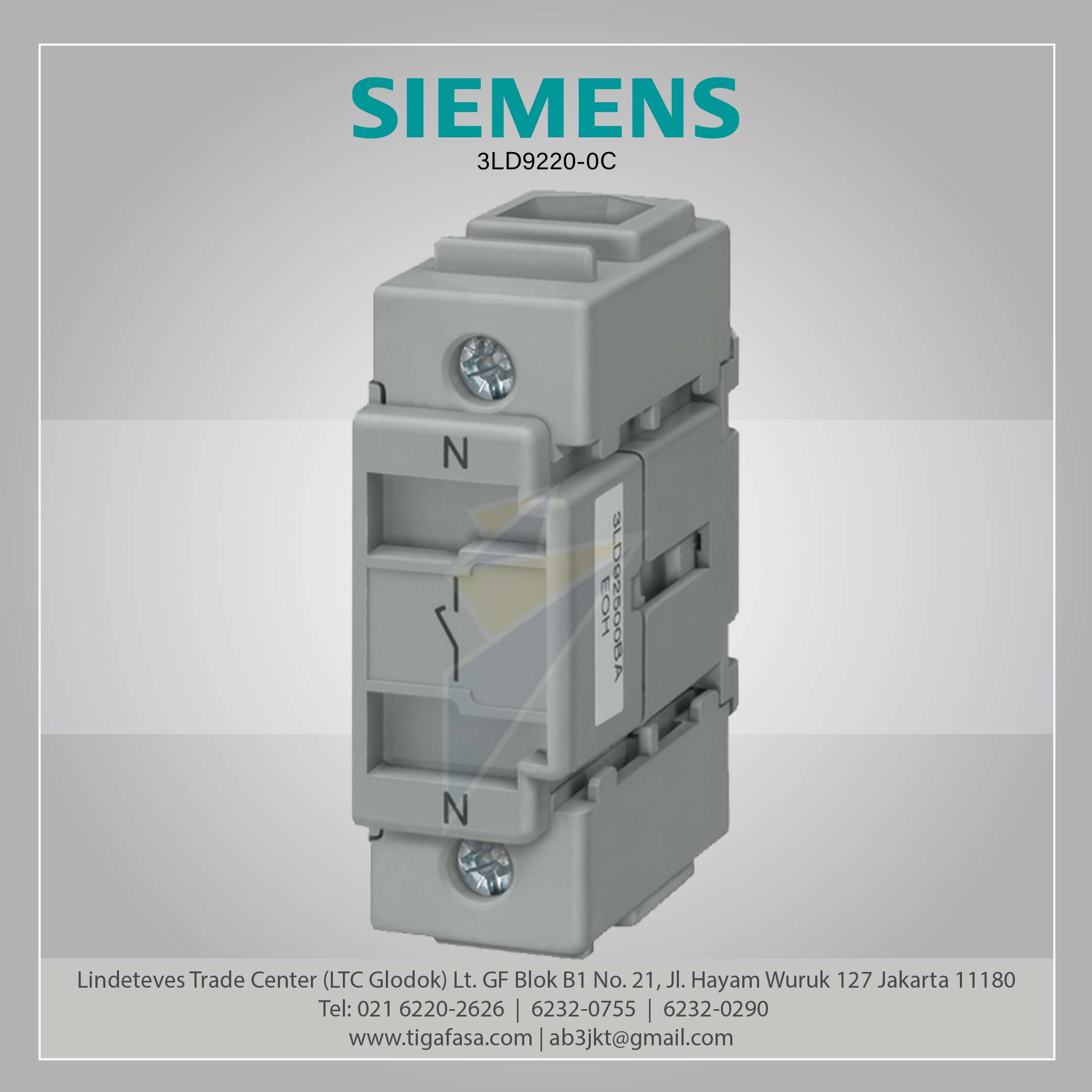 3LD9220-0C Neutral Conductor 32A Floor mounting