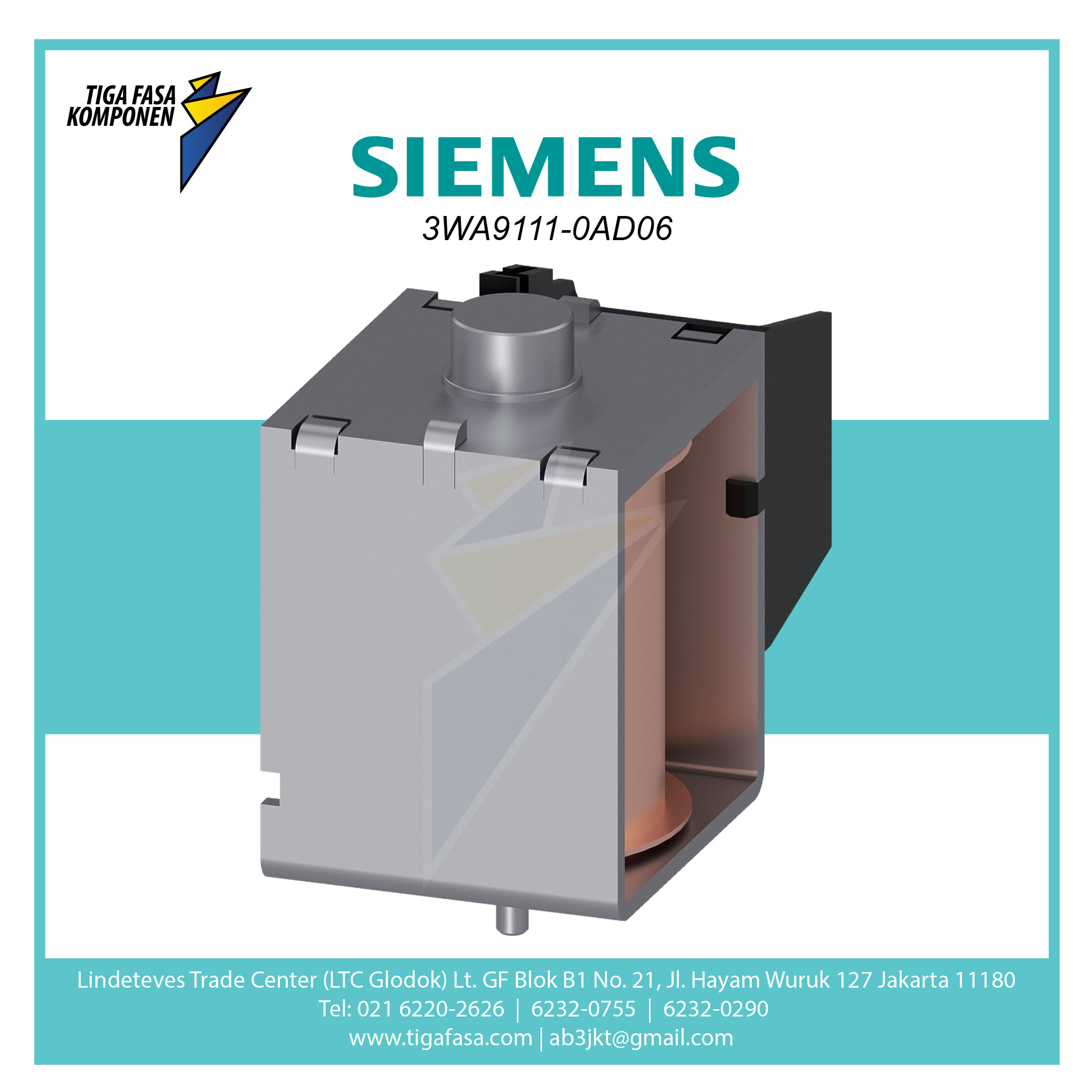 3WA9111-0AD06 3WA/3WL Closing/Shunt 220 VAC/VDC