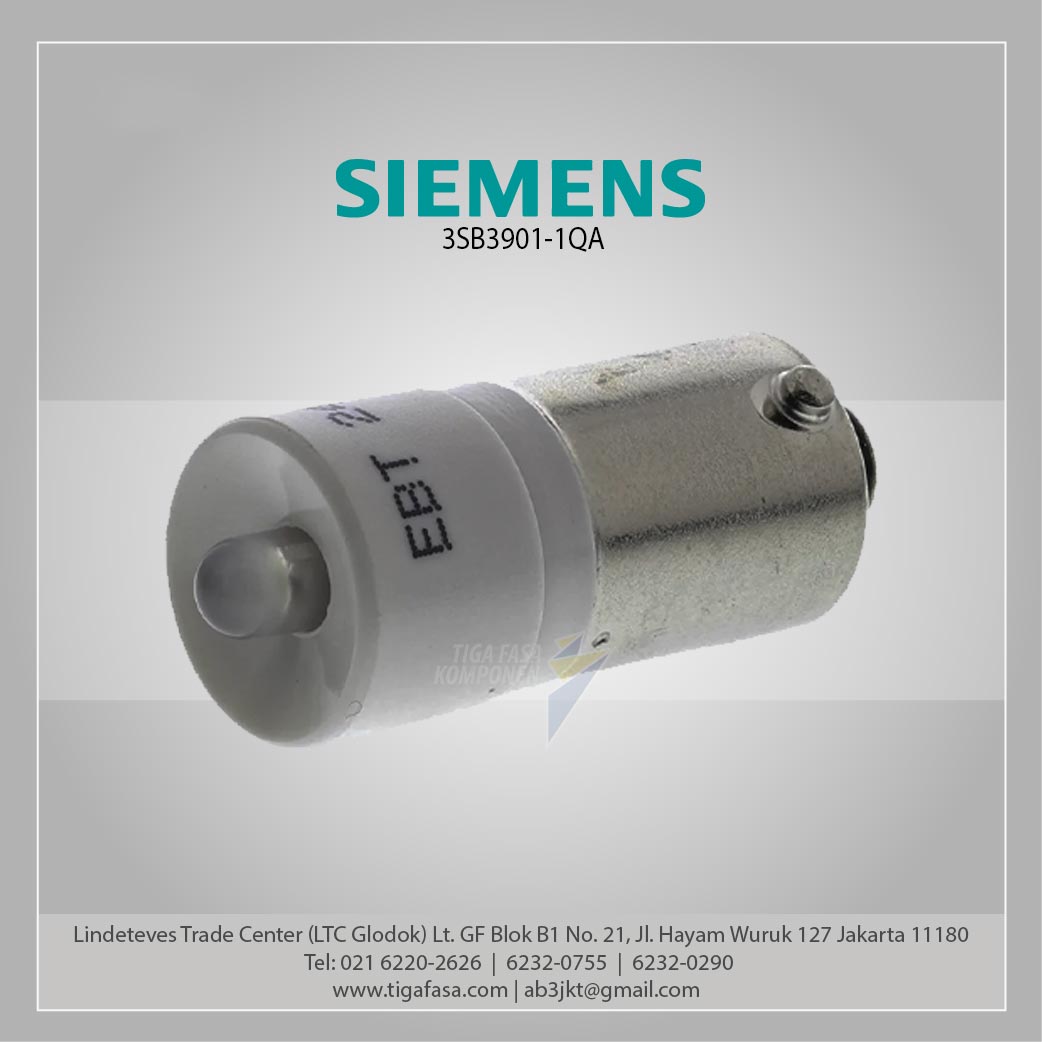 3SB3901-1QA LED SUPER-BRIGHT LAMPS BA 9S BULB DIAMETER 10MM 24V AC/DC