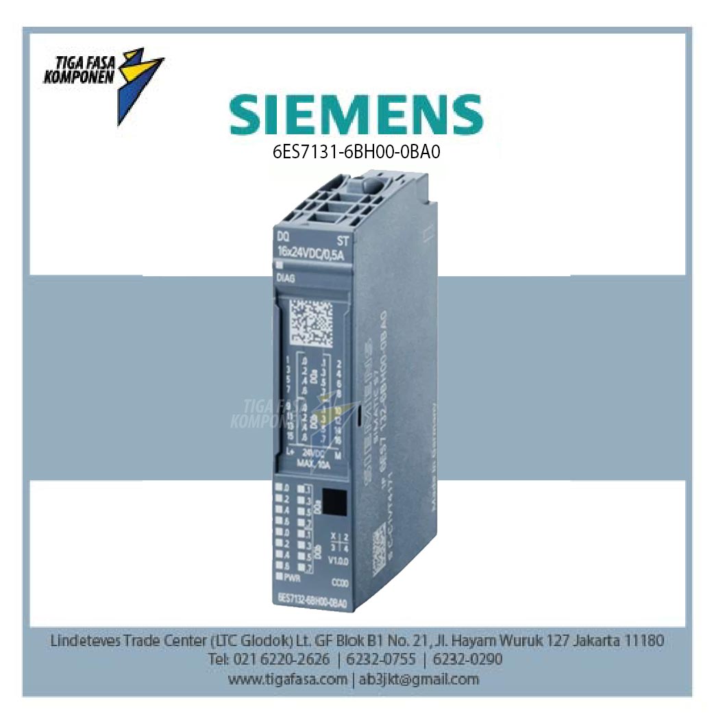 6ES7131-6BH00-0BA0 ET 200SP, digital input module, DI 16X 24 V DC