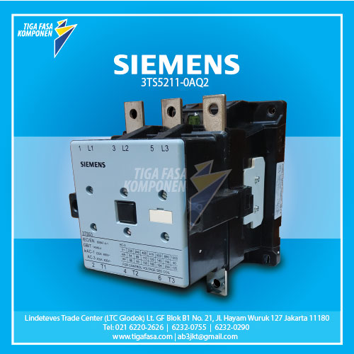 3TS5211-0AQ2 MC 90kW 170A 1NO+1NC 380VAC 