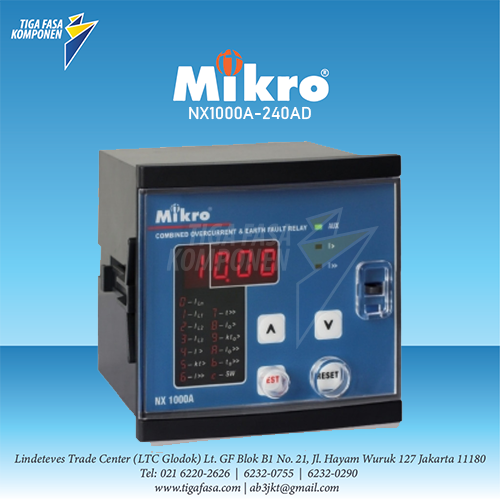 NX1000A-240AD MIKRO Over Current & Earth Fault Relay