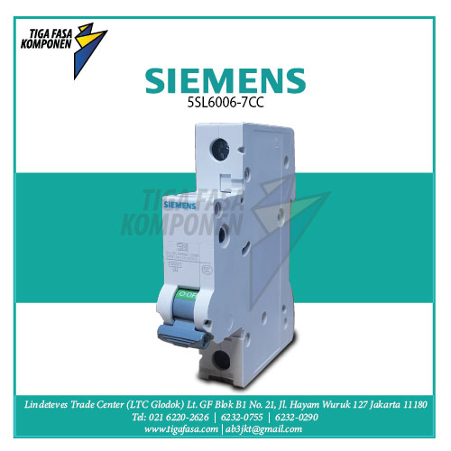 5SL6006-7 MCB 1P 6kA C6
