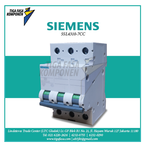 5SL4310-7CC MCB 3P 10A 10kA