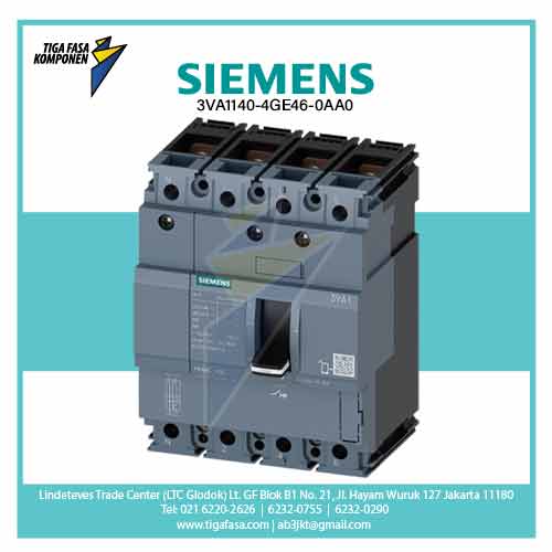 3VA1140-4GE46-0AA0 MCCB 4P 28-40A 36kA