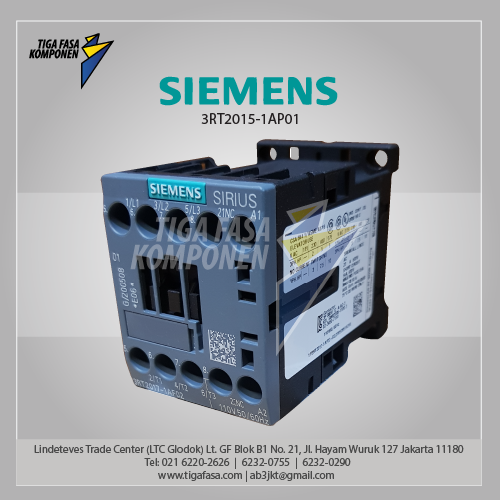 3RT2015-1AP01 MC 7 A 3 kW / 400 V 3P 230 V AC 50/60 Hz