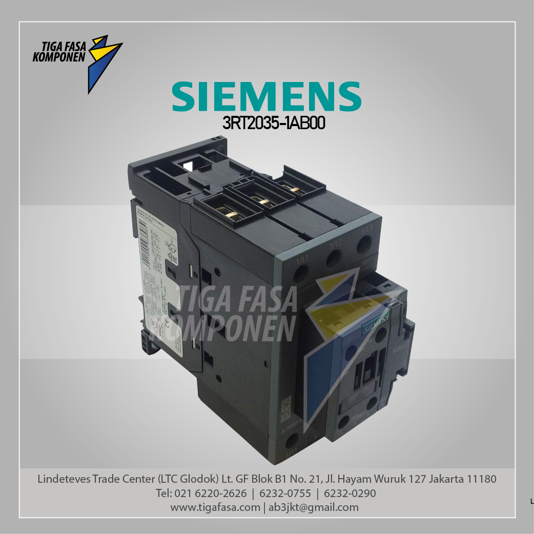 3RT2035-1AB00 MC 41 A 18.5 kW / 400 V 3P 24 V AC 50 Hz