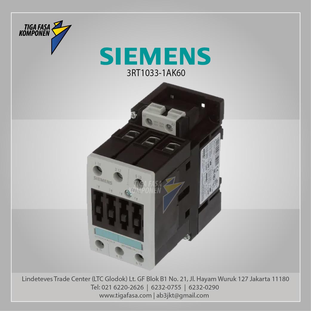 3RT1033-1AK60 CONTACTOR, AC-3 11 KW/400 V, AC 110 V