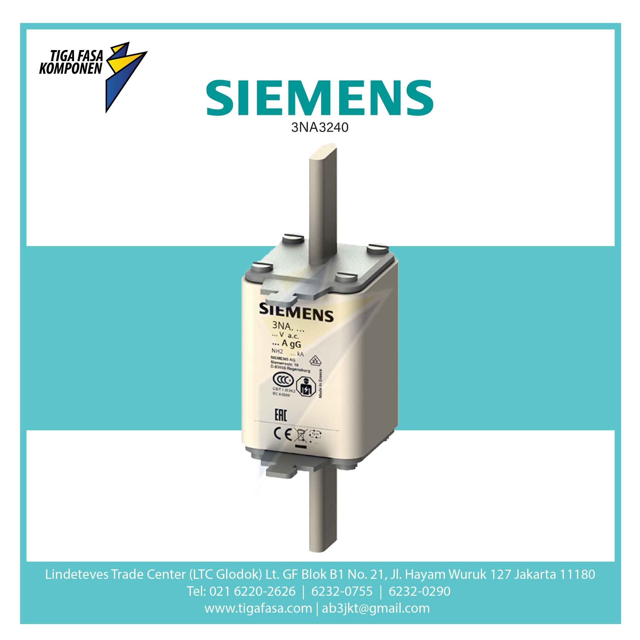 3NA3240 FUSE NH2 200 A