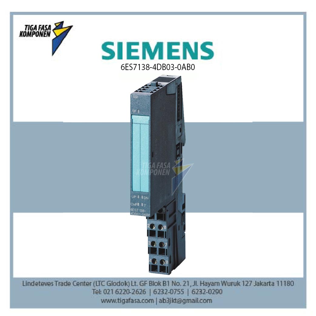 6ES7138-4DB03-0AB0 ET 200S, 1 SSI 25 bit/1 MHz 15 mm