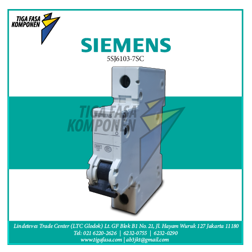 5SJ6103-7SC MCB 1P 3A 6kA 