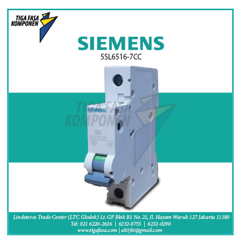 5SL6516-7CC MCB 1P+N 16A 6kA 