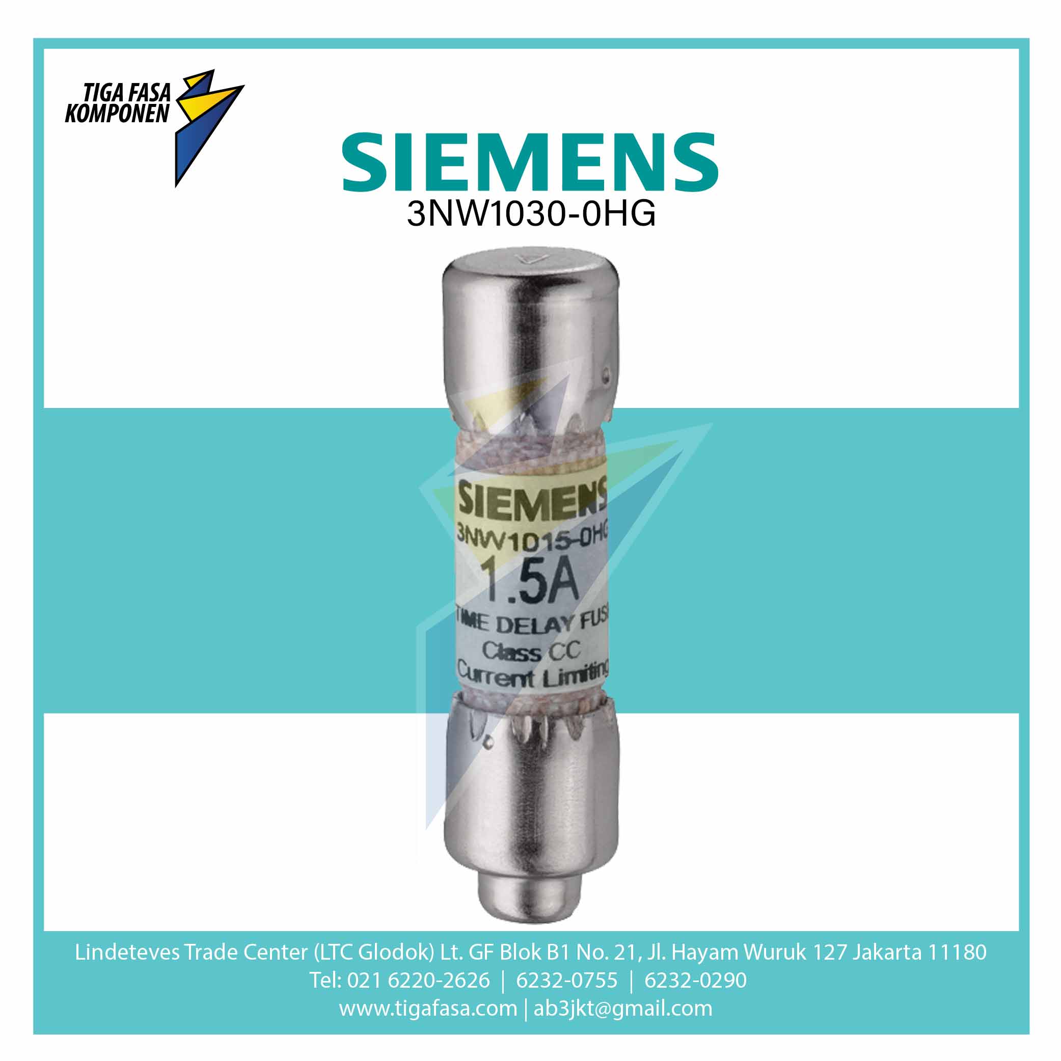 3NW1030-0HG SENTRON Cylindrical Fuse Link 3 A