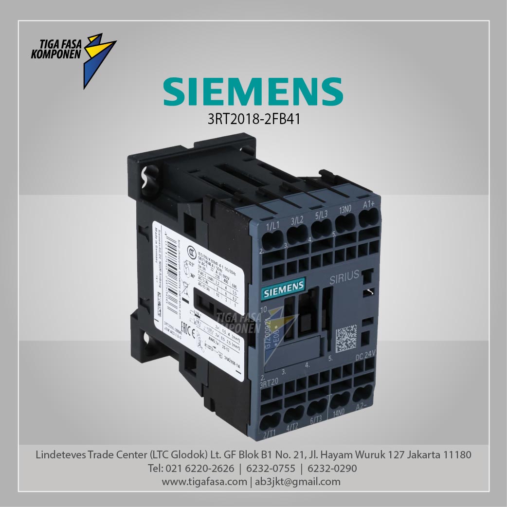 3RT2018-2FB41 MC 16 A 7.5 kW / 400 V 3P 24 V DC