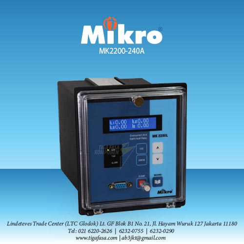 MK2200-240A Over Current & Earth Fault Relay 50/60Hz 198-265 V AC MIKRO