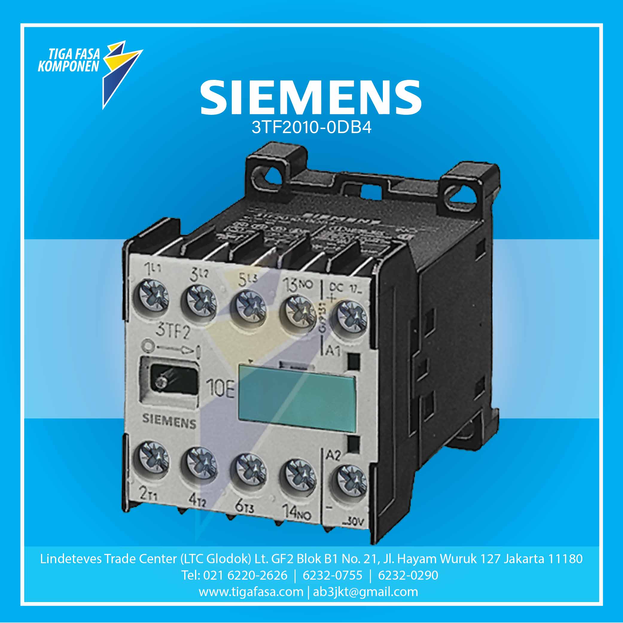 3TF2010-0DB4 CONTACTOR SIZE 00, 3-POLE