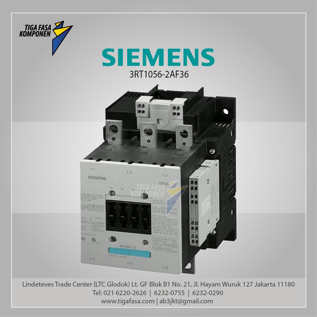 3RT1056-2AF36 MC 185 A 90 kW / 400 V AC (50-60 Hz) / DC Uc: 110-127 V