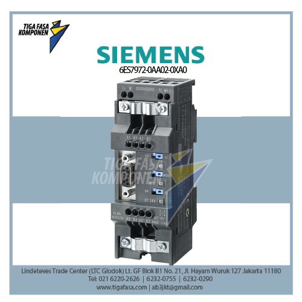 6ES7972-0AA02-0XA0 SIMATIC DP, RS485 repeater For connection of PROFIBUS/MPI