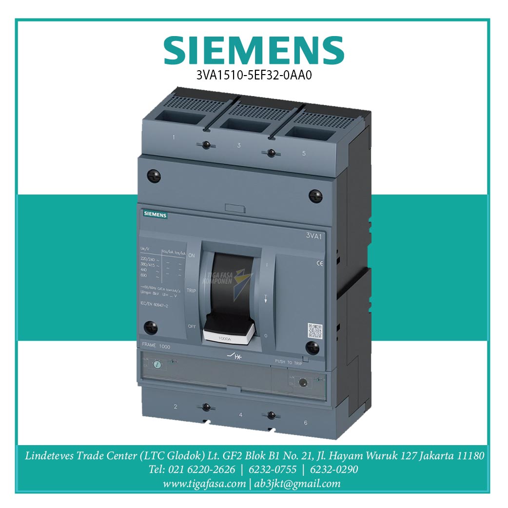 3VA1510-5EF32-0AA0 MCCB 3P 700-1000A 55 kA