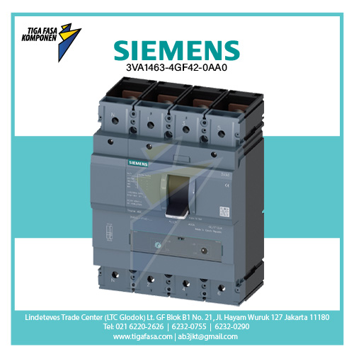 3VA1463-4GF42-0AA0 MCCB 4P 440-630A 36 kA