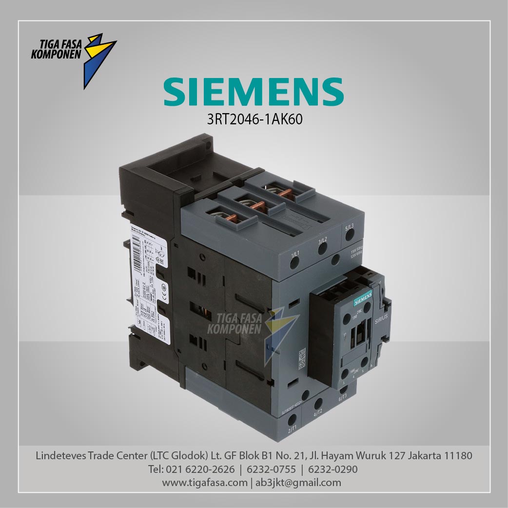 3RT2046-1AK60 MC 95 A 45 kW / 400 V 3P 110 V AC 50 Hz / 120 V 60 Hz