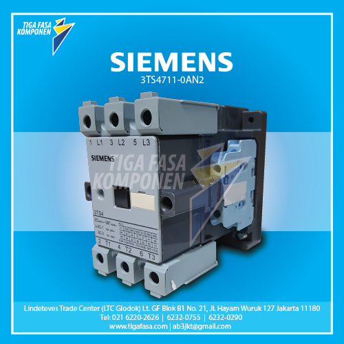 3TS4711-0AN2 MC 30kW 65A 1NO+1NC 220VAC
