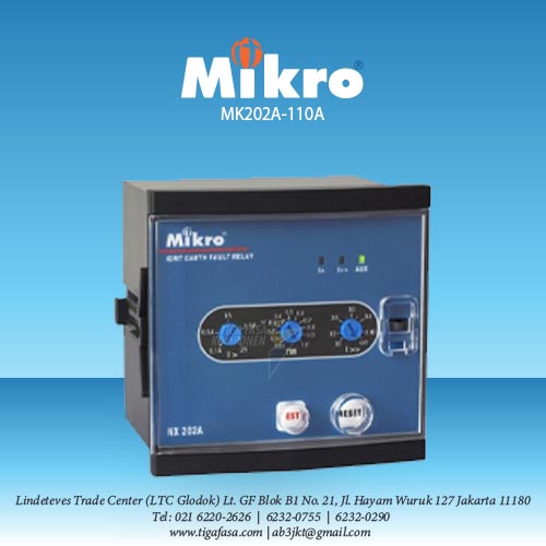MK202A-110A Earth Fault Relay 50Hz 94-127 V AC MIKRO