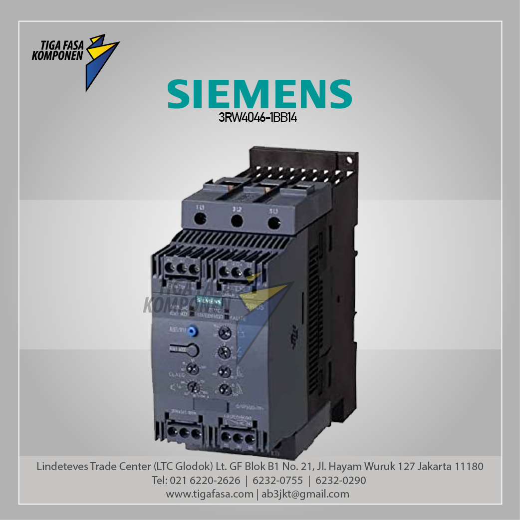 3RW4046-1BB14 Soft Starter S3 80 A 45 kW/400 V 200-480 V AC 110-230 V AC/DC