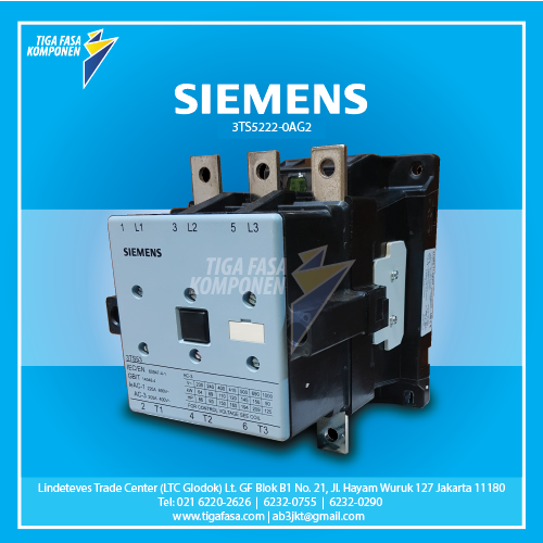 3TS5222-0AG2 MC 90kW 170A 2NO+2NC 110VAC 