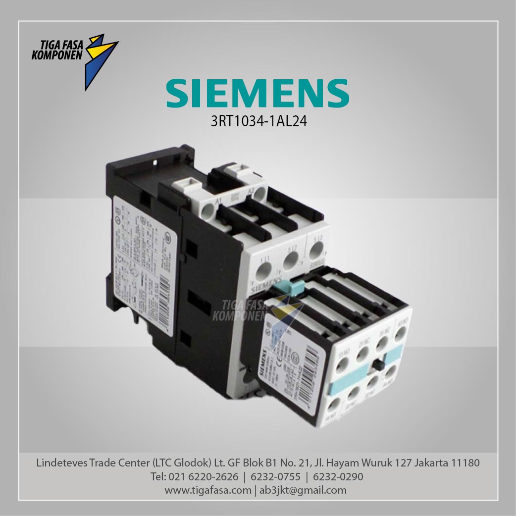 3RT1034-1AL24 Power Contactor AC3 32A, 3P, 15KW