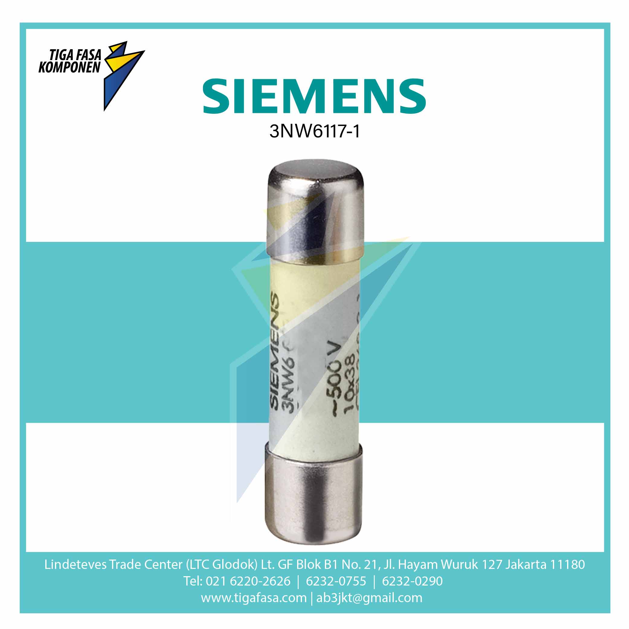 3NW6117-1 SENTRON Cylindrical Fuse Link 14x51 mm 40 A