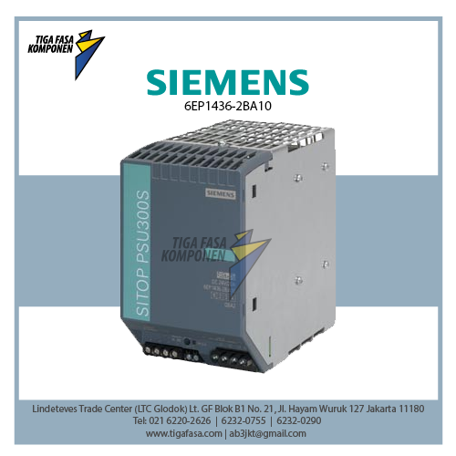 6EP1436-2BA10 SITOP PSU300S 20A 3P 400-500VAC