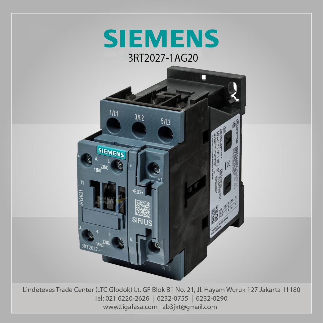 3RT2027-1AG20 MC 32 A 15 kW / 400 V 3P 110 V AC 50/60 Hz