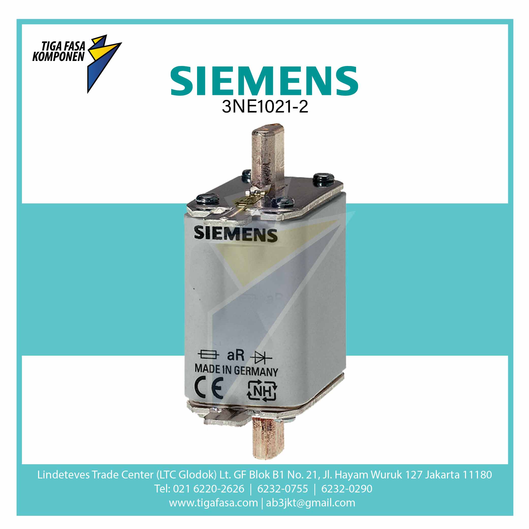 3NE1021-2 SITOR FUSE LINK NH00 100 A