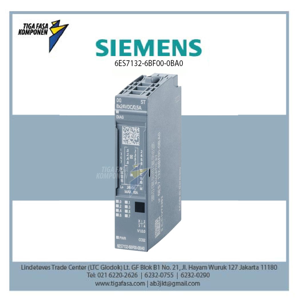 6ES7132-6BF00-0BA0 ET 200SP DO module DQ 8x 24 V DC/0.5 A