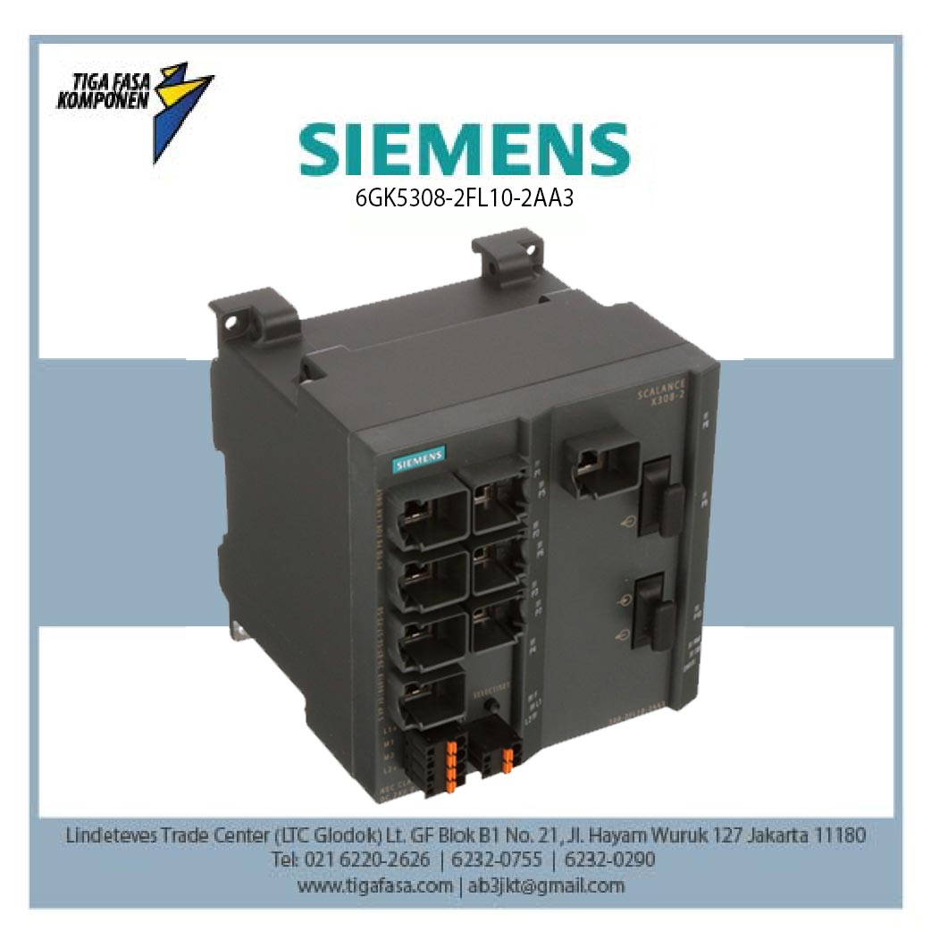 6GK5308-2FL10-2AA3 SCALANCE X308-2, managed plus IE switch