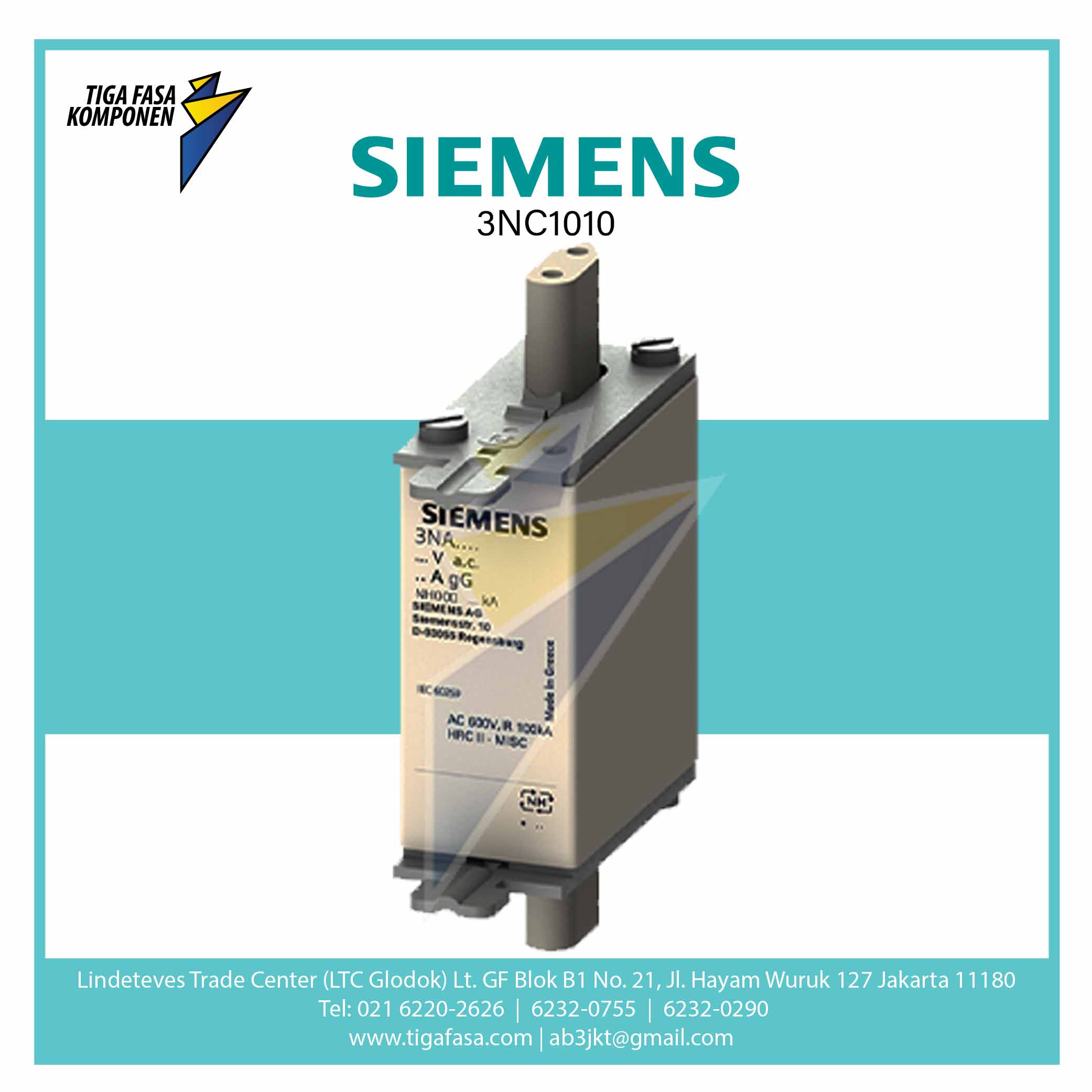 3NC1010 SITOR Cylindrical Fuse 10 x 38 mm 10 A