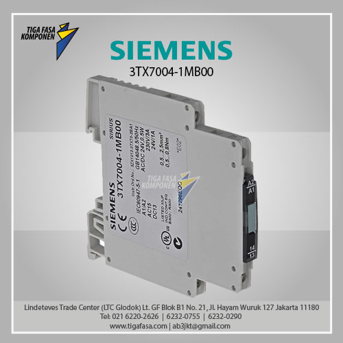 3TX7004-1MB00 TERMINAL-TYPE COUPLING RELAY 1N0 24VDC