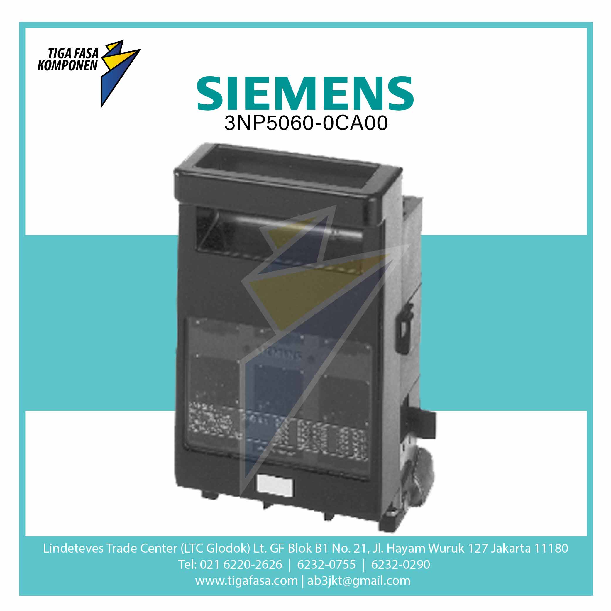 3NP5060-0CA00 Fuse Switch Disconnector 3NP5 3P NH00 160A