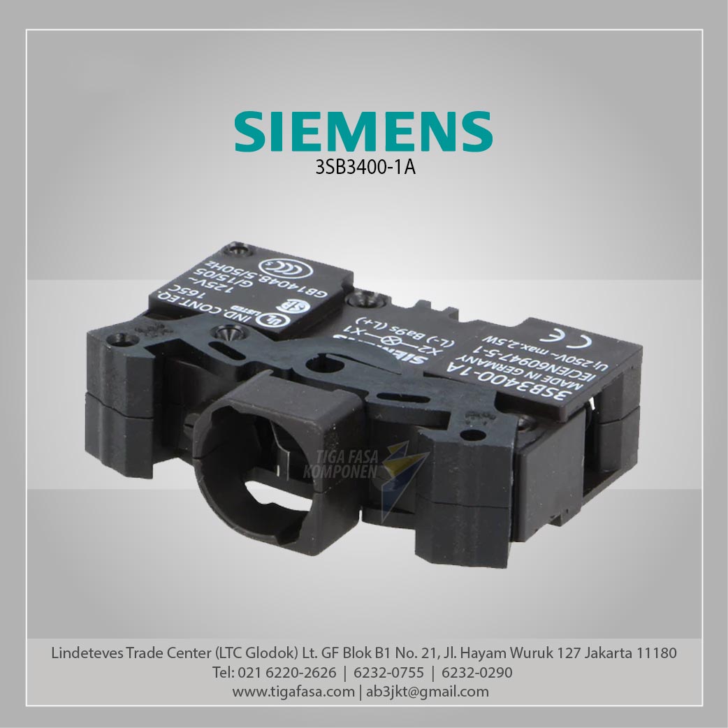 3SB3400-1A LAMP HOLDER VOLTAGE TO LAMP BA9