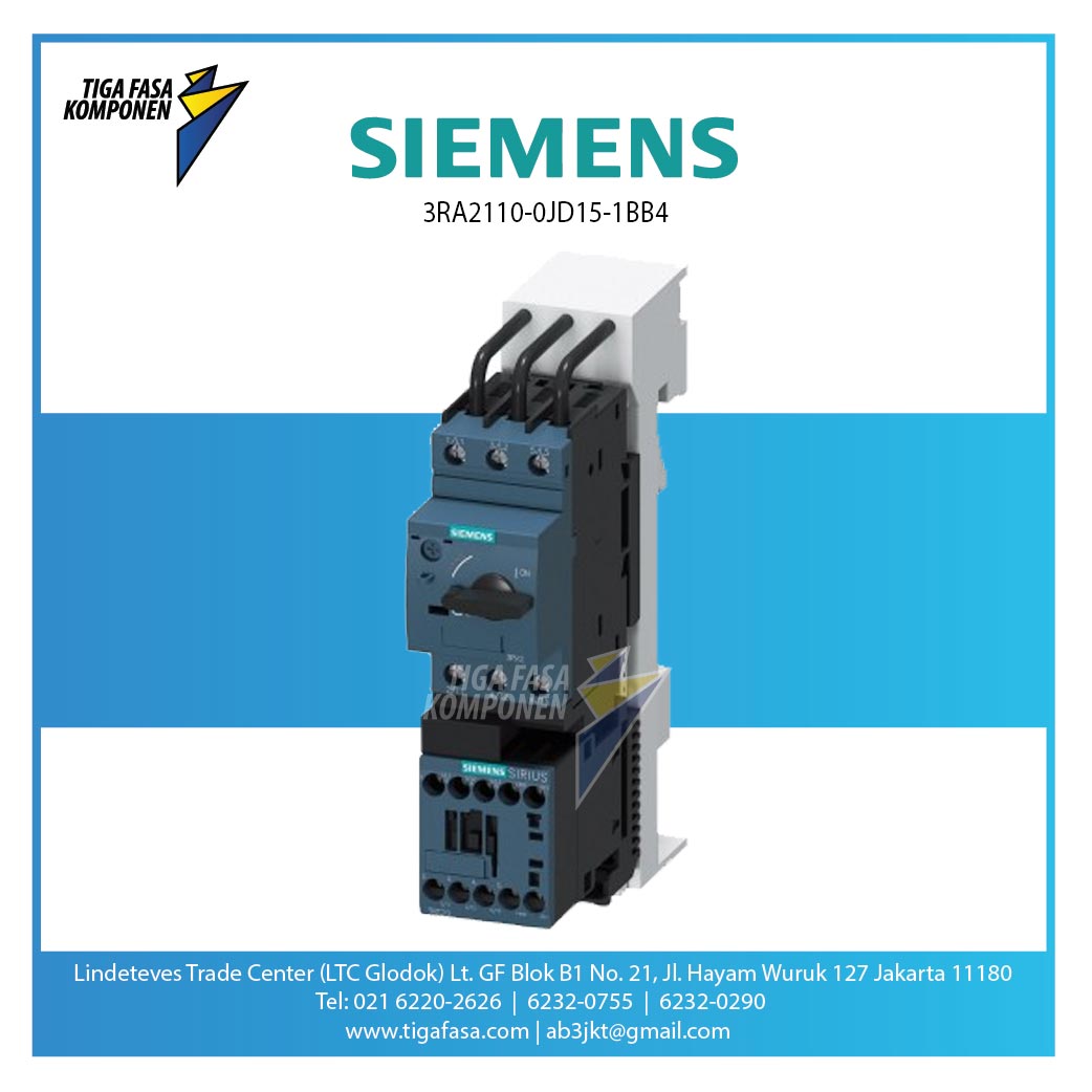 3RA2110-0JD15-1BB4 Load feeder fuseless, Direct-on-line starting 400 V AC, Size