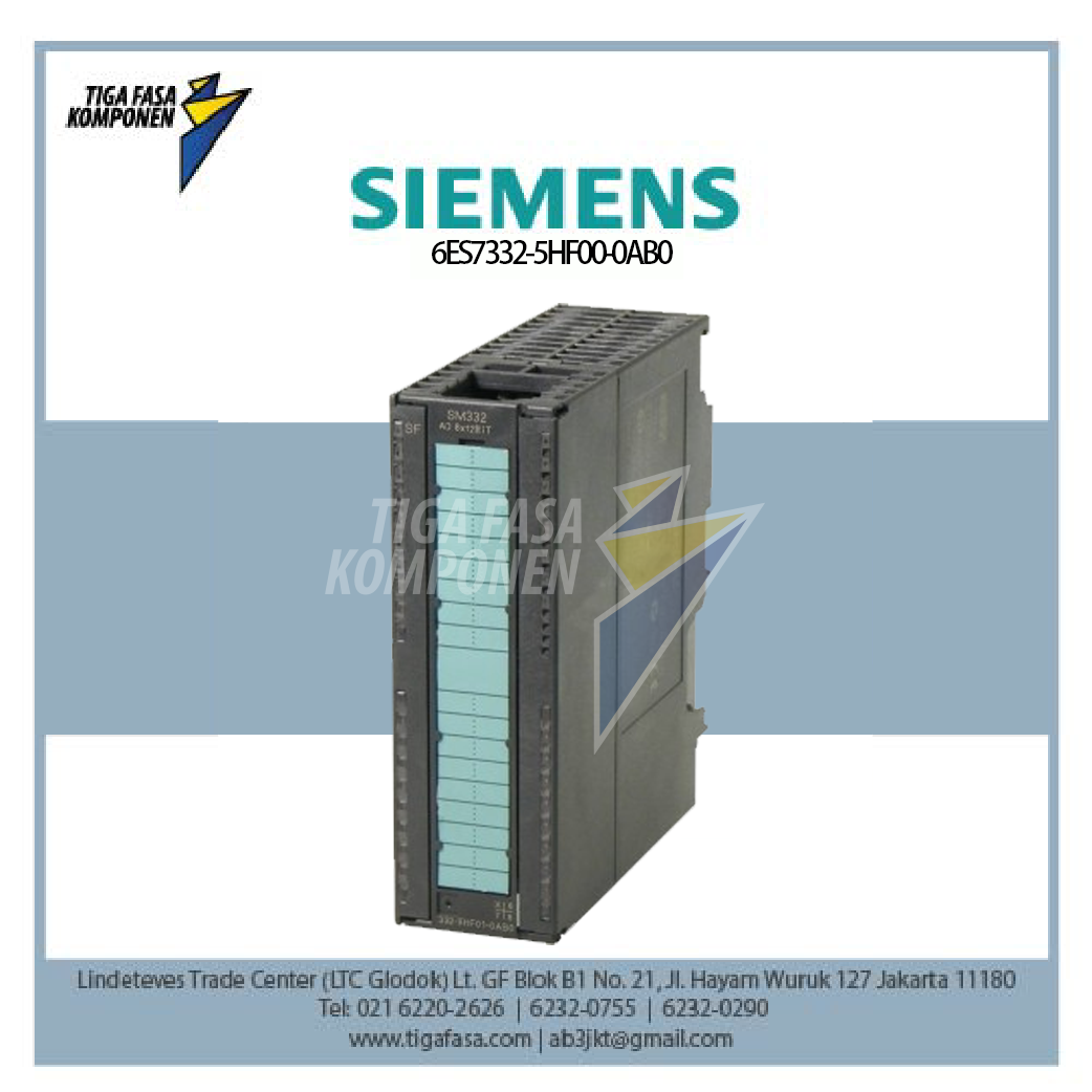 6ES7332-5HF00-0AB0 S7-300, Analog output SM 332, isolated, 8 AO