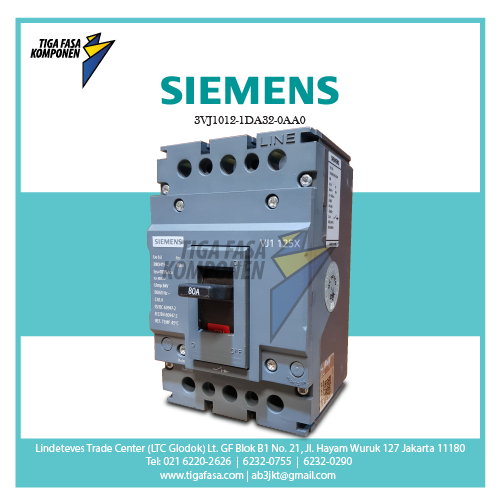 3VJ1012-1DA32-0AA0 MCCB 3P 125A 18kA