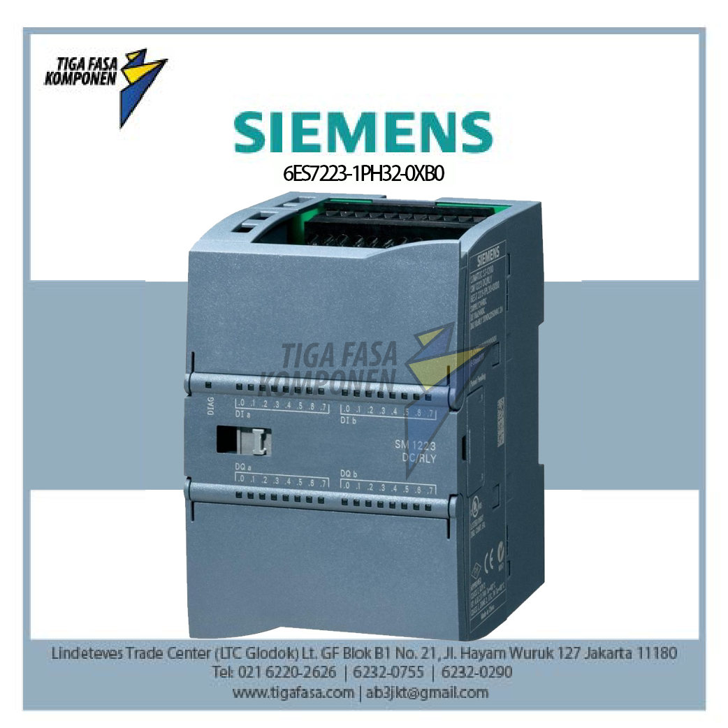 6ES7223-1PH32-0XB0 S7-1200 SM SM 1223 8 DI/8 DO 8 DI 24 V DC 2A