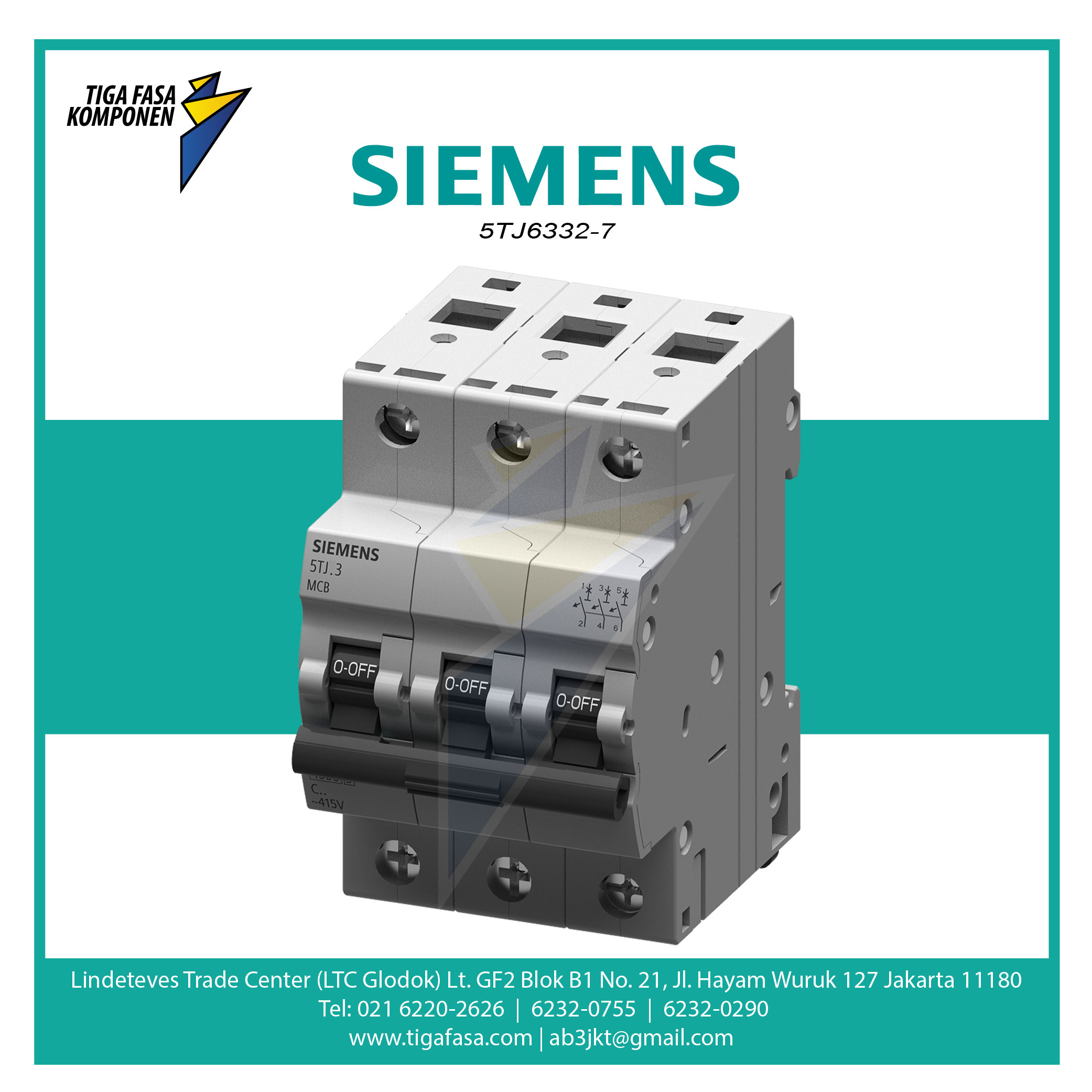 5TJ6332-7 MCB 3P 32A 6kA