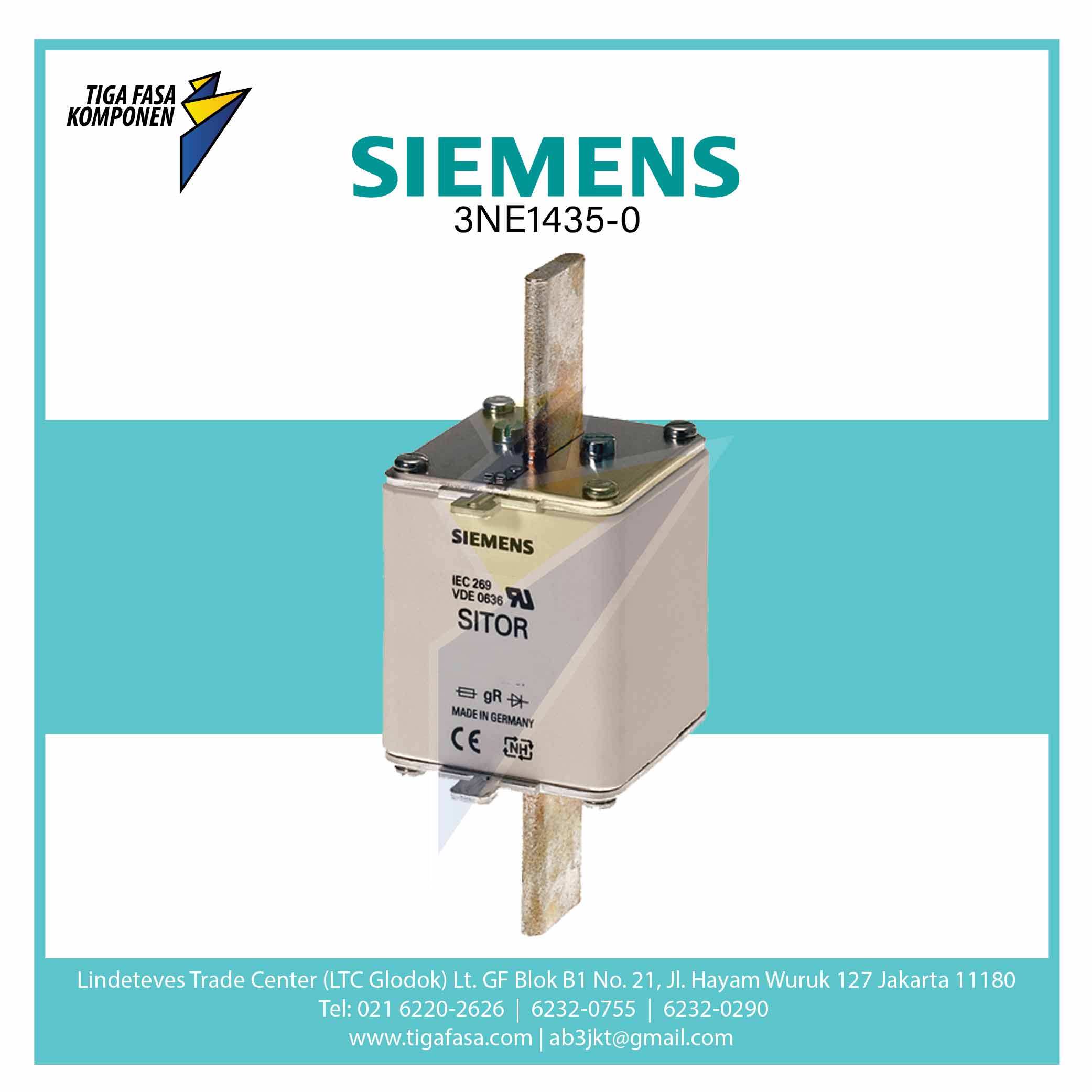 3NE1435-0 SITOR FUSE LINK NH3 560 A