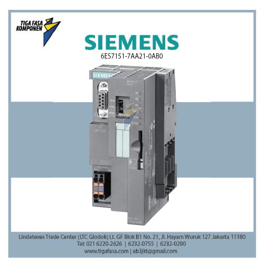 6ES7151-7AA21-0AB0 ET200S, 128 KB work memory with integrated