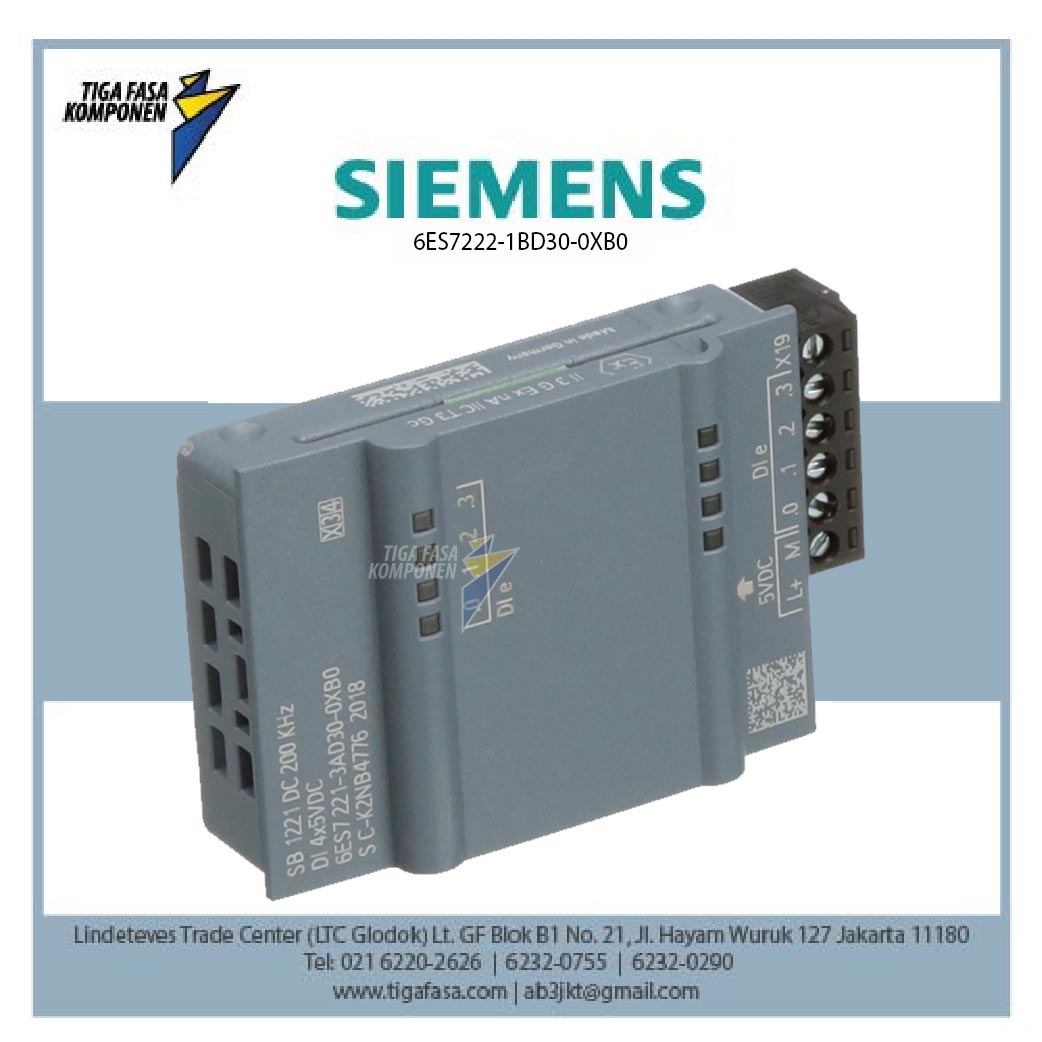 6ES7222-1BD30-0XB0 SIMATIC S7-1200, Digital output SB 1222, 4 DQ, 24 V DC